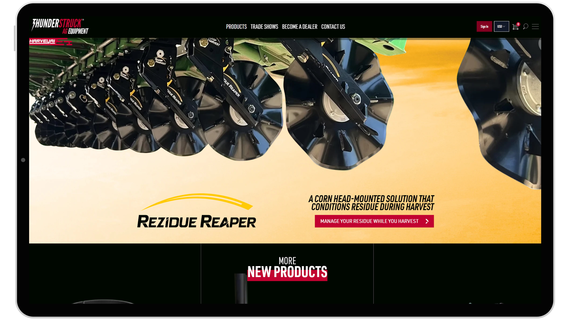 clarity thunderstruck-corn portfolio cover in tablet frame